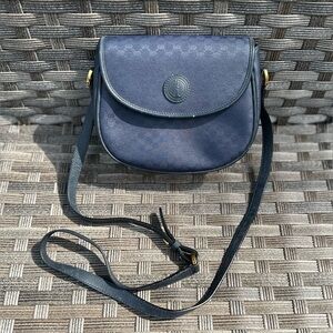 💙Vintage Navy Gucci Micro GG Shoulder Bag with COA
